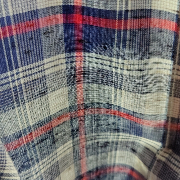 Vintage Levi Plaid Button Down 1970's Men's Large - Picture 10 of 12